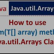 How To Use Stream T Array Method Of Java Util Arrays Class