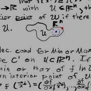 Unconstrained Optimization Lecture Part 2 First Order Conditions
