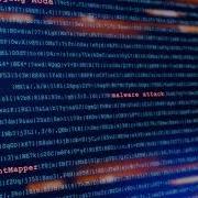 Computer Matrix Background Stream Of Binary Code Digits On Screen