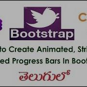 How To Create Animated Striped Colored Progress Bars IBootstrap Telugu 40 I Bootstrap Tutorial