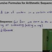 Algebra 2 3 7 Recursive Formulas For Arithmetic Sequences