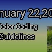January 22 2026 Color Coding Guidelines