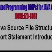 Object Oriented Programming OOPs For JAVA Certification Import Statement Introduction
