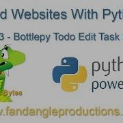 Python Web Frameworks 13 Bottle Edit Task 2
