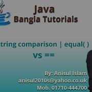 Java Bangla Tutorials 145 String Comparison Equal Vs