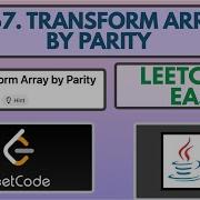 Leetcode 3467 Transform Array By Parity Easy Java Solution
