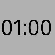 1 Minute Countdown Timer 4K No Sound White