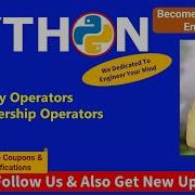 PythonForEngineers12 Identity And Membership Operators Python ಐಡ ಟ ಟ Operators ಇನ Python