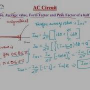 AC Circuit RMS Value Average Value Form Factor And Peak Factor Problem 1
