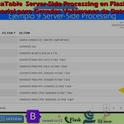 DataTable Server Side Processing En Flask Tutorial Para Grandes Volúmenes De Datos
