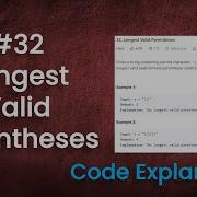 Longest Valid Parentheses Live Coding With Explanation Leetcode 32
