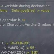 PL2 PL SQL Tutorial Declaration Section Theory