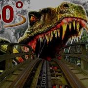360 VR Video Dinosaur Roller Coaster Experience Jurassic World Virtual Ride