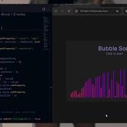 ASMR Programming Colorful Bubble Sort With JavaScript No Talking