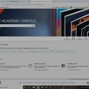 Gale Academic OneFile Database Search