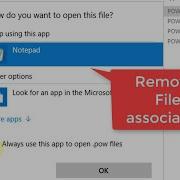 Remove File Type Associations To Default None In Windows 10