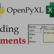 Python OpenPyXL Comment Any Cell In Seconds