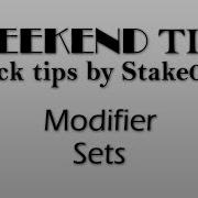 Quick Tip Modifier Sets In 3DS Max 2014