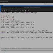 Using MathOpt In OR Tools From Python To Solve A MIP Mixed Integer Program
