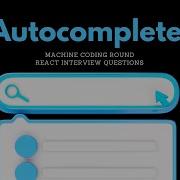 React Js Search Bar React Interview Questions Machine Coding Round