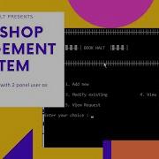 Bookshop Management System A C Project With Two Panel Admin As Well As User Coding Halt
