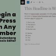 Start A WordPress List With Any Number Block Editor Classic Editor