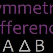 Set Theory Symmetric Difference Of Sets