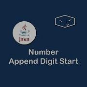 Number Append Digit Start In Java
