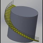 Spiral Staircase Design For Water Tank Using SolidWorks