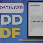 Как добавить PDF документ в конструктор сайтов Hostinger Краткое руководство