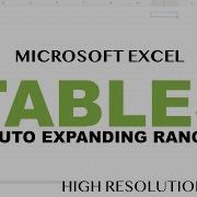 Excel Tables Tutorial Dynamic Expandable Range