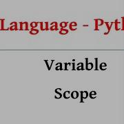 Language Tamil Python Basics Variable Scope
