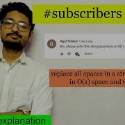 Replace All Spaces In A String With 20 In O 1 Space And O N Time Subscriber Special