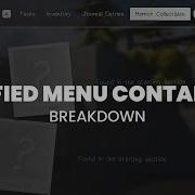 Unified Menu Container Breakdown SF5