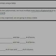 9 2 Multiplying Polynomials Using A Table