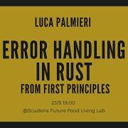 Error Handling In Rust From First Principles Luca Palmieri