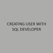Oracle Dba Training Online How To Create User With Sql Developer