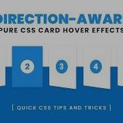 Direction Aware Card Hover Effects Pure CSS Effects