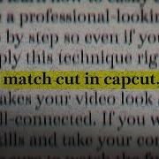 LEARN How To Match Cut In CapCut Tutorial