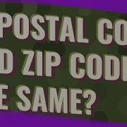 Is Postal Code And Zip Code The Same
