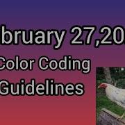 February 27 2026 Color Coding Guidelines