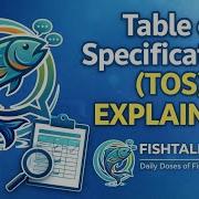 Пояснение к таблице технических условий TOS ЭкзаменПоРыболовству