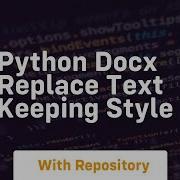 Python Docx Replace Text Keeping Style