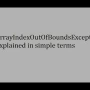 ArrayIndexOutOfBoundsException