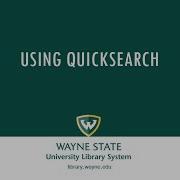Using QuickSearch