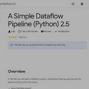 A Simple Dataflow Pipeline Python 2 5