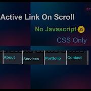 Navbar Active Link On Scroll With CSS Only Active Nav Link No Javascript