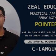 41 Passing Array To A Function Array With Pointers C Programming Language Zeal Educates