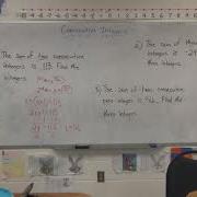 Consecutive Integer Word Problems