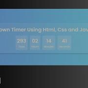 Responsive Countdown Timer Using HTML CSS JavaScript Easy Tutorial